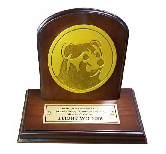 Bear Lakes Gold Flat Desktop golf award