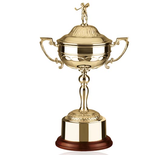 Nickel Plated Gold Finish Golf Cup